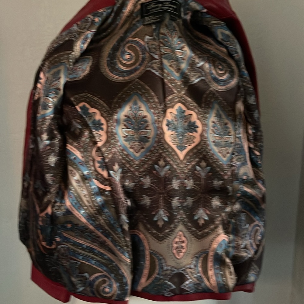 Terry Lewis Vintage Red Leather Jacket NWOT - Picture 9 of 10